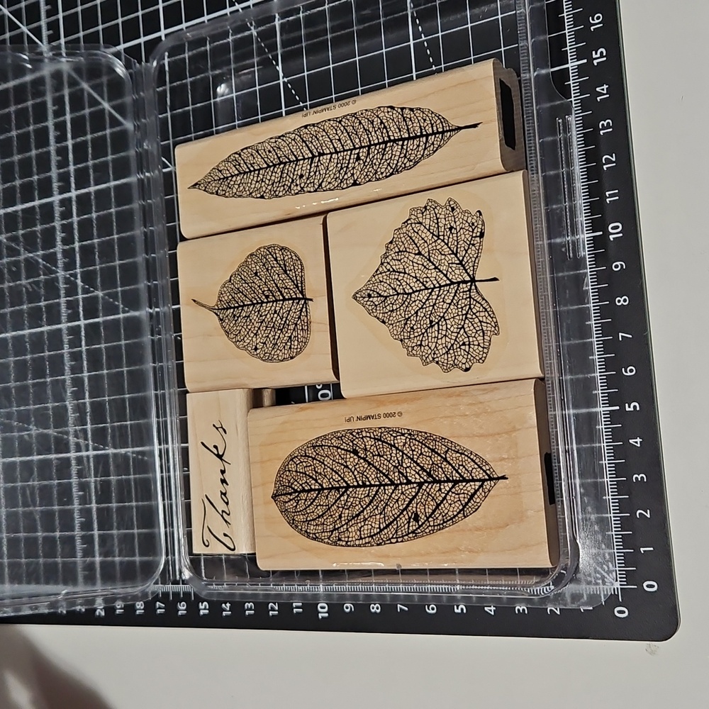 Autumn Leaves  Stampin Up rubber stamp set of 5 from 2000